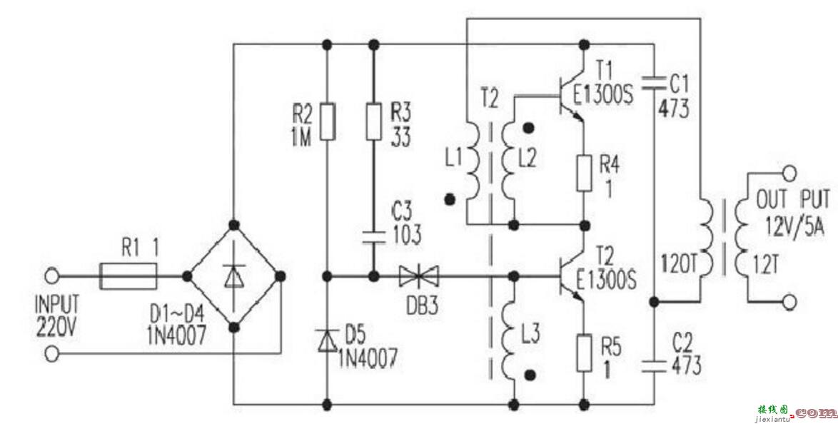 四款电子变压器电路图  第5张