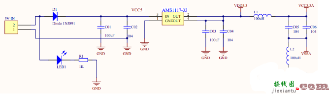 AMS1117的5v转3.3v电路原理  第3张