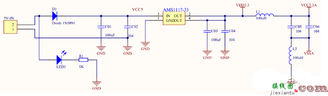 AMS1117稳压电路图（1.2v、1.8v、3.3v、5v）  第1张