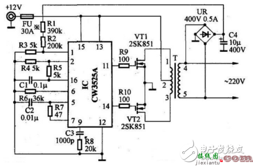 八款升压器12v升220v电路图详解  第2张