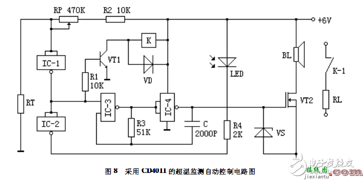 采用CD4011的超温监测自动控制电路设计  第1张