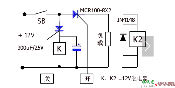 12v单向可控硅触发电路图（可控硅控制电路的制作13例）  第1张