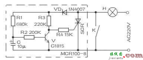 12v单向可控硅触发电路图（可控硅控制电路的制作13例）  第8张