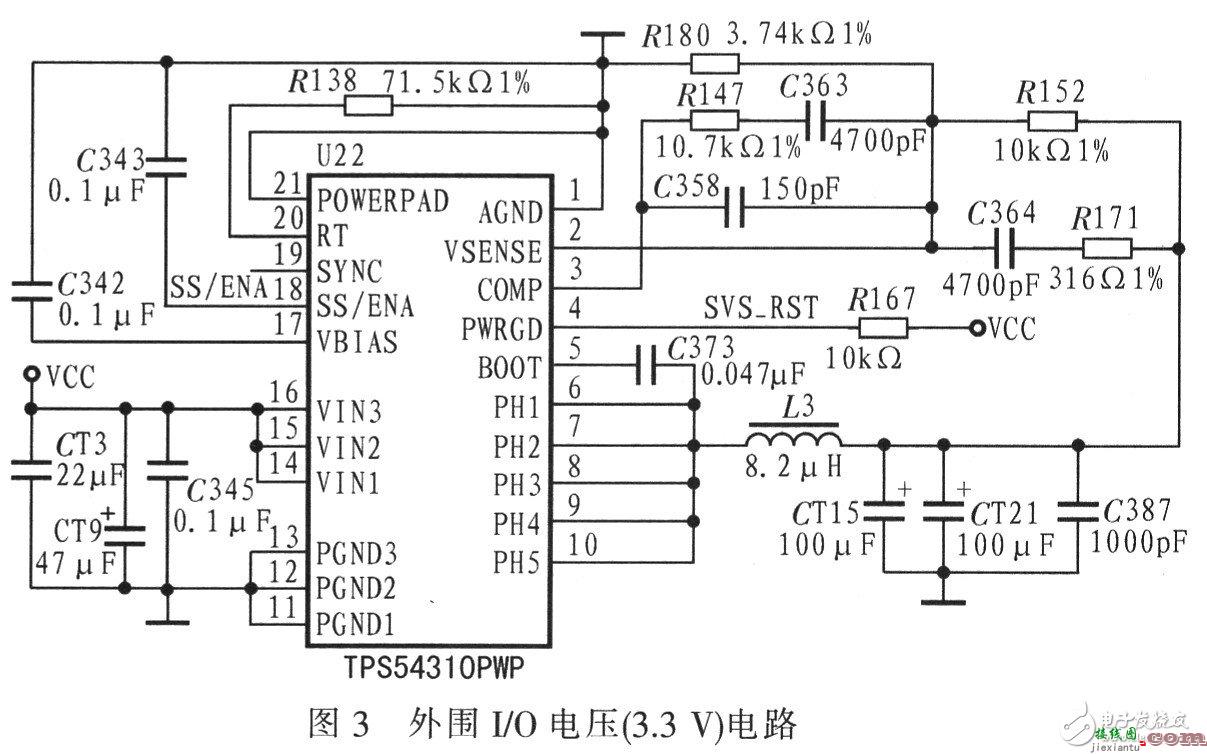 采用TPS54310的雷达视频信号模拟器的电源电路设计  第3张