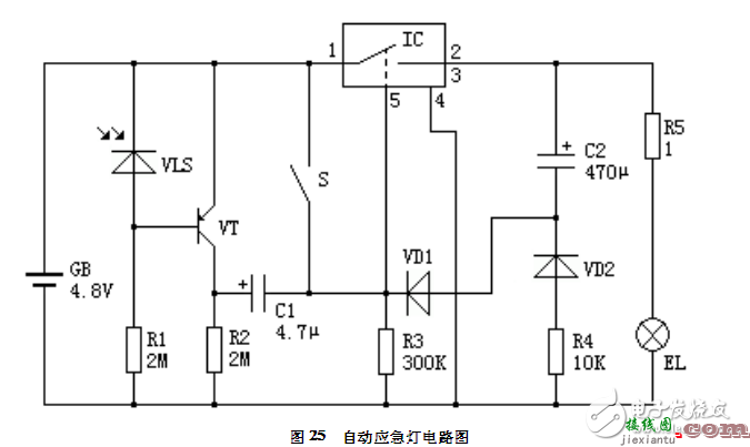 自动应急灯控制电路设计  第1张