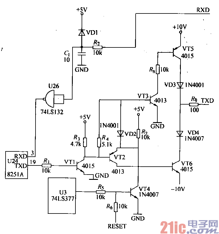 平网印花机信号联络电路  第1张