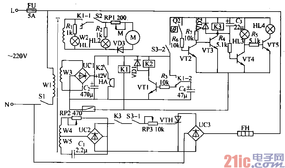 化学制剂搅拌机电路  第1张