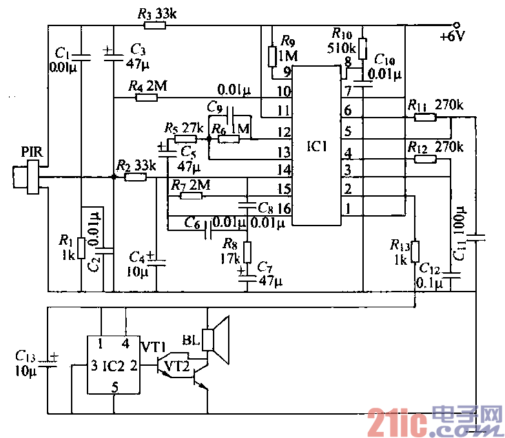 特别危险禁区提示电路  第1张