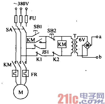 纺织整经机主电动机控制电路  第1张