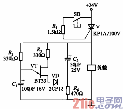 晶闸管截止式延时电路之二  第1张