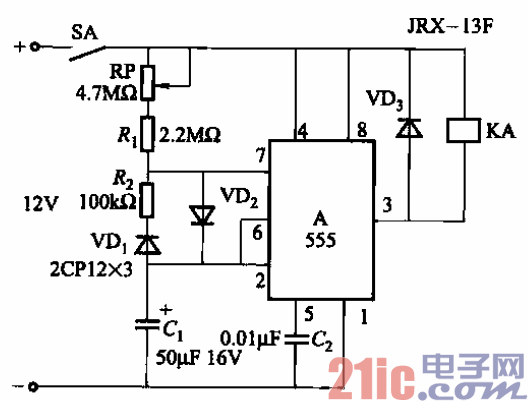 采用555时基集成电路的延时电路之六  第1张