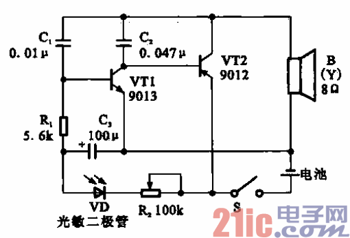 电子玩具“晨鸟”电路  第1张