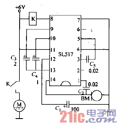 声控玩具车电路  第1张