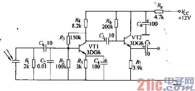 光电选纸机放大器电路  第1张