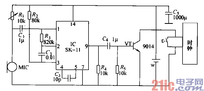 声控报时电路  第1张