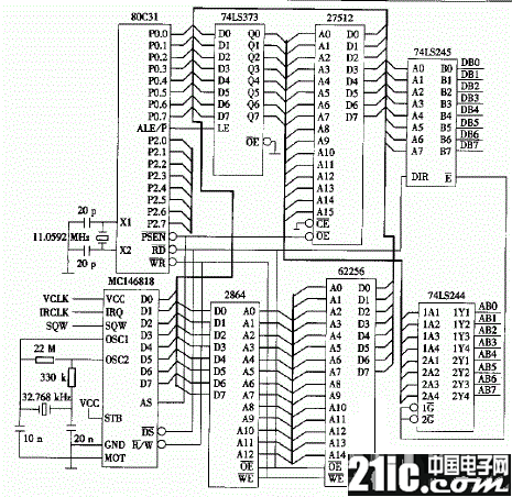 电视监控系统控制电路图  第1张