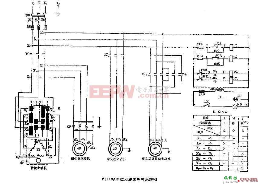 M6110A型拉刀磨床电气原理图  第1张