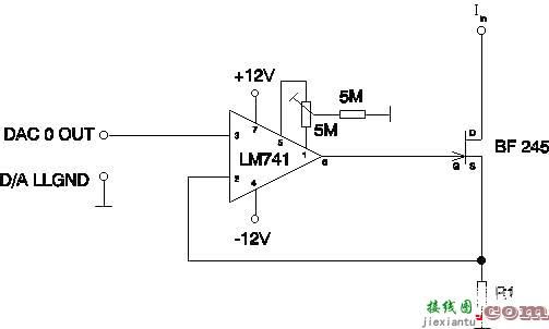 uA741组成的数字/模拟(A/D)转换器输出接口电路图  第1张