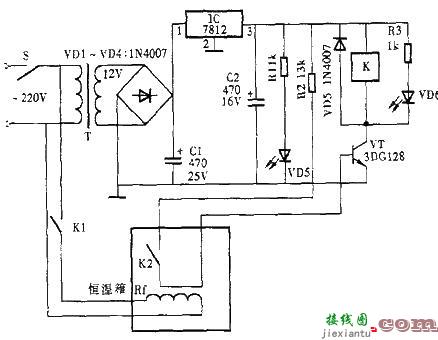 一款自动调节的温度控制器电路  第1张