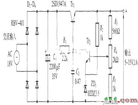 晶体管稳压电路图  第1张