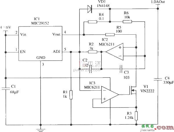 MIC29152和双运放构成的恒流源电路  第1张