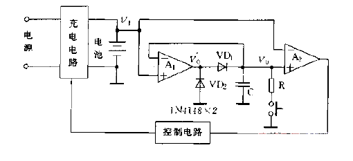 简单负电压斜率法镍镉电池充电检测电路图  第1张