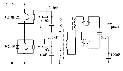 H2BIP应用于40W荧光灯电子镇流器电路图  第1张