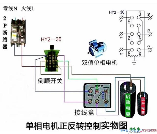 单相双值电容异步电动机怎么接线  第3张