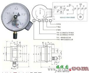 电接点压力表控制水泵接线图  第1张