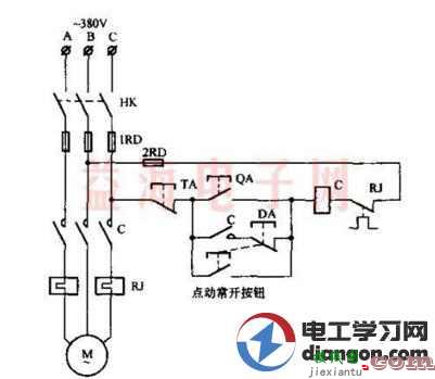 两地操作的点动与连续运转电路图  第1张