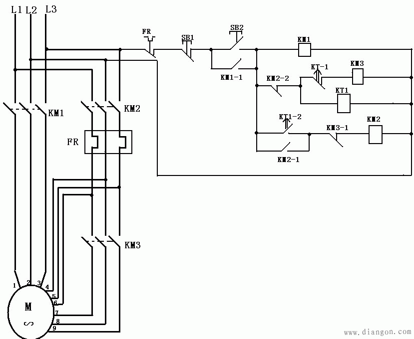 常用电气控制电路_常用电机控制电路图集_电气控制电路接线图  第10张