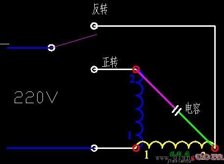 单相电动机正反转 接触器接线图  第5张