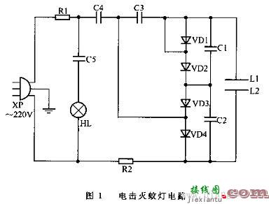 电子灭蚊灯电路  第1张