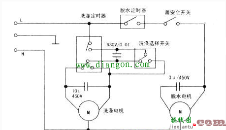 普通洗衣机电路图  第1张