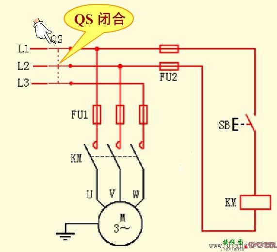 接触器点动控制线路原理图解  第2张