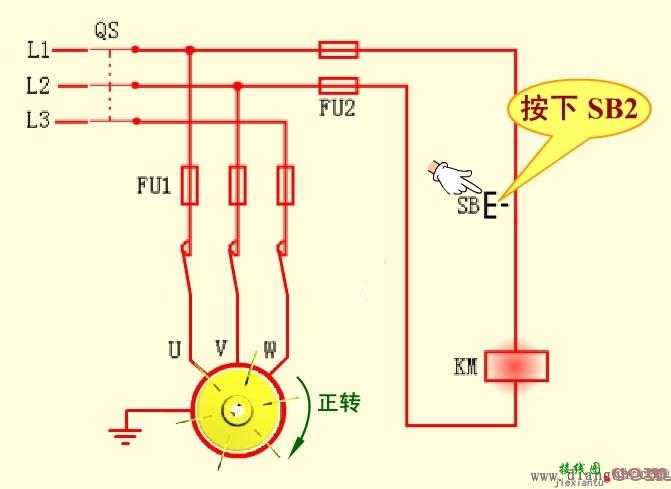 接触器点动控制线路原理图解  第3张