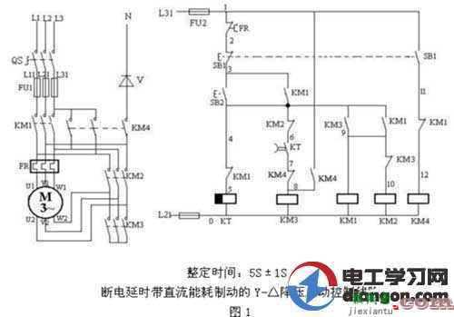 星三角加能耗制动电路图  第2张