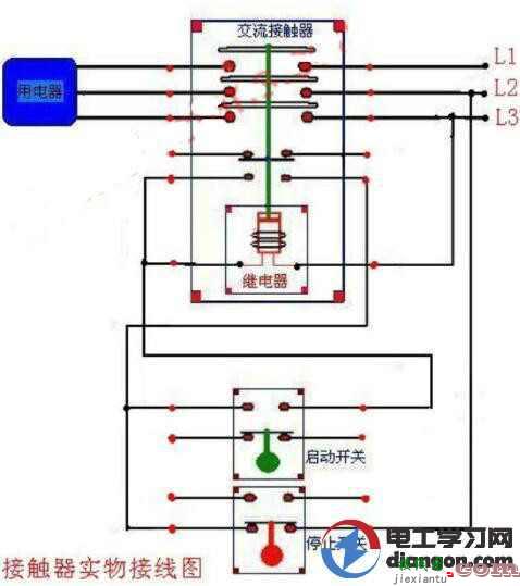 220V交流接触器正反转接线图解说  第8张