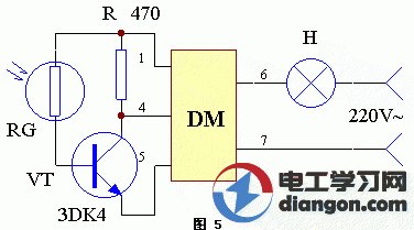 光控开关电路图工作原理  第1张