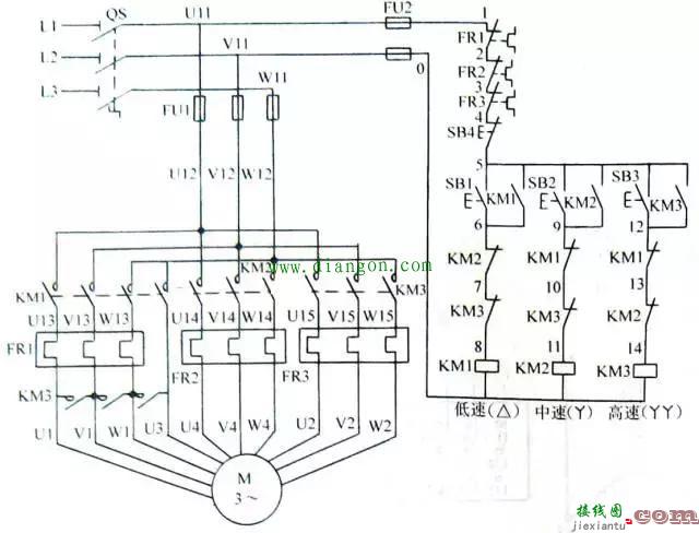 多速异步电动机调速控制电路图  第6张