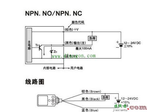 常用的接近开关接线图  第1张