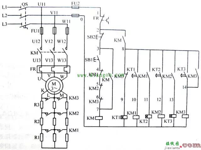 绕线转子电动机起动控制电路图  第4张