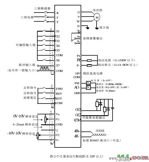 变频器控制电机接线图  第1张