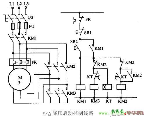 三相电机正反转星三角启动电路图  第1张