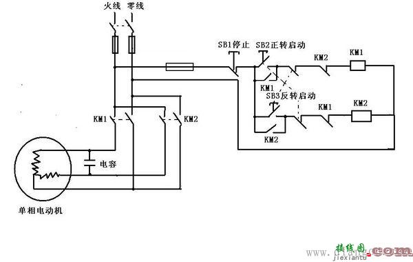 220伏电机正反转接线图  第3张