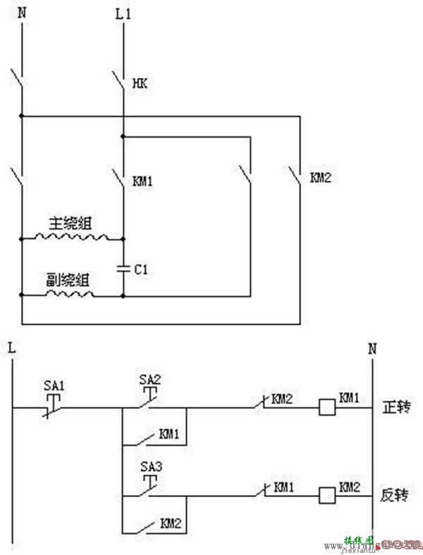 电动机正反转接线图  第1张