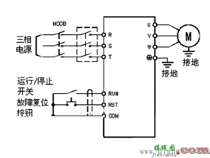 变频器实物接线图  第1张