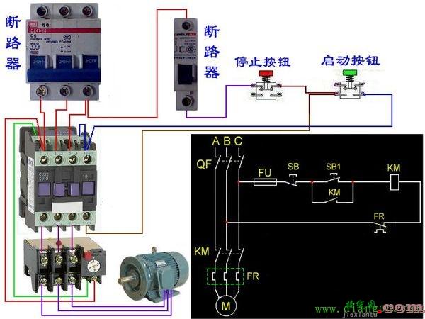 交流接触器和热继电器接线图  第1张