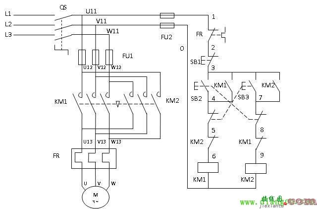 电机正反转电路图详解  第1张