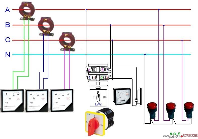 电流互感器与电流表接线图  第1张